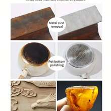 3pcs Magic Sponge Erasers: Easily Clean Stoves, Pots And RVs With Diamond And Silicon Carbide Brushes! - Brown - View 8