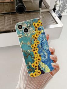 1个加厚透明梵高花卉彩绘防震手机壳，兼容 16/11/16Pro/16Plus/16ProMax/16E/15ProMax/13/14/12/XS/XR/7G/8P，兼容Galaxy S25/S25Plus/S25Ultra/A16/A36/A26/A56/A50/A12/A32/A52/A72/A51/A21S/A13/A14/S24/S24Plus/S24Ultra、S22/A52/A53/A54/A55、S23、11/12Pro/12/12X/13Pro/14Pro/15Pro，兼容Redmi 10/9/Note9/12C/Note11Pro/Note8Pro，防水防摔防刮 - 彩色 - 查看 3