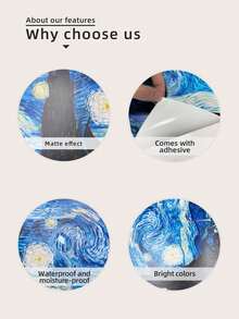 SUPSTICKER 2pcs Starry Element Laptop Skin, Made Of High Quality Waterproof And Anti-Scratch Pvc Material, Suitable For Office Desk Tops, Student Desks And Travel Use, Adds Personalized Decor And Protects The Surface Of Your Laptop, Peel And Stick;Can Be Compatible With Macbbok Case - Multicolor - View 10