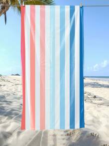 1 Stück mehrfarbiges Aquarell Regenbogen gestreiftes Strandtuch, Mikrofaser Strandtuch, super saugfähiges Strandtuch, Reise Strandtuch, Sport Pool Handtuch, Bad Camping Handtuch, Yoga Mädchen Damen Erwachsene Strandtuch