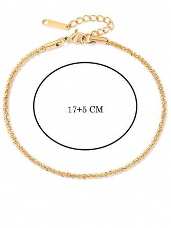 Starry Sky Rostfritt Stål Armband För kvinnor , Koreanska Stil Enkel & Fashionabel 18K guldpläterad Smycke