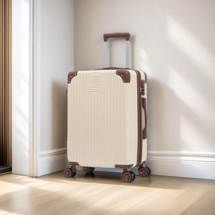 081Carry-On Suitcase 9kg 10kg 23 Kg Travel Jia Wheels 360°Models + 2024 NEW Models And Colors Rose Gold Double Wheel - Màu be - Xem 1