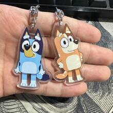 10pcs/5pcs/1pc/2pcs Bluey Family Acrylic Keychain Pendant Bag Pendant Bingo Friends Doll Pendant ,Very Suitable For Festivals, Fans, And Gift Giving,Perfect Party And Holiday Gifts, Carnival Models(Random Style) - Multicolor - View 16