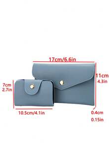 Fashion Women Color Block Shoulder Bag & Phone Pouch - Blue - View 7