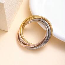 1pc Cross-Border Exaggerated Personalized Heavy Duty Bracelet, Minimalist Detached Multi-Layer Twisting Line Spring Bracelet
