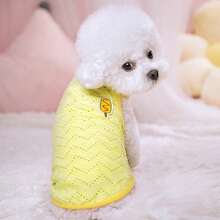 1pc Lightweight Breathable Mesh Sleeveless Dog Clothes, Suitable For Small/Medium Pets, Spring/Summer