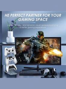 1 pieza Estante de almacenamiento de 3 niveles para control de juego de acrílico, soporte para auriculares, soporte de exhibición transparente, colgador de exhibición para auriculares