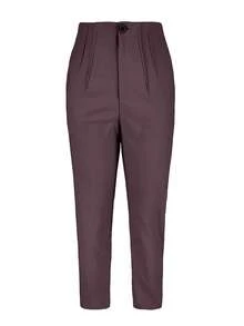 Women's Solid Color Slim Fit Casual Work Pants - Purple - View 2