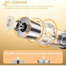 Dispensador recargable de perfume de 5ML, mini vaporizador portátil de colonia, frasco de spray de colonia de viaje vacío, color negro mate