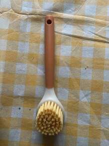 Spazzola per pulizia da cucina con manico lungo, multiuso - Setole durevoli, adatta per pentole, padelle e piatti - Utilizzo applicabile in bagno, camera da letto, soggiorno e all'aperto, Spazzola per cucina resistente
