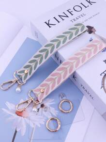 Stylish Embroidered Wrist Phone Strap | Summer Chic Short Hand Lanyard | Lightweight & For Daily Looks & Vacation Gifts For Mother, Family, Friends, Birthday, Holiday Phone Charm, Phone Chain