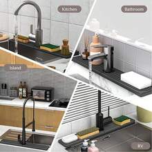 1PC Kitchen Sink Faucet Mat Super Absorbent Silicone Clay Quick Dry Stone Absorbent Splashproof Kitchen Gadgets For Kitchen Dining Sink Bathroom Bathtub Holiday Gifts