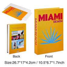 1pc Luxurious Faux Books, Storage Box And Folding Style To Choose From ,With Tropical Designs - Vibrant Paper Decorative Books For Living Room, Bedroom, Or Display Cabinet - Creative Props For Stylish Home Ambiance, Bedroom Accessories