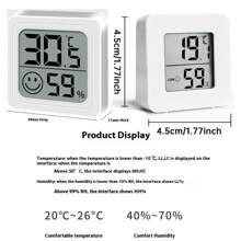 Mini Home Hygrometer And Thermometer, Indoor Digital Temperature And Humidity Monitor With Display, Wall-Mounted Compact, Highly Accurate, Back To School Supplies