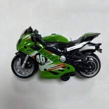 1 pièce Moto de jeu de simulation sonore et lumineuse à inertie pour bébé, modèle de voiture à effet sonore et lumineux, jouet pour enfant de 3 ans, cadeau, retour à l'école