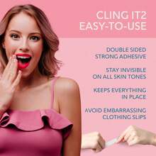 Double Sided Tape For Clothes, Extra Strength All Day Adhesive Clothing Tape, Versatile Fashion Tape For Fabric, Dress, Cloth, Hemming, No Residue, Gentle On Skin & Body, Transparent Tape. Halloween Christmas New Year