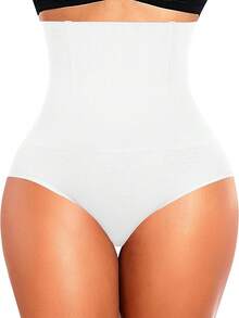 Werena Tummy Control Shapewear Panties For Women Seamless High Waist Shaping Body Shaper Girdle Underwear Halloween Christmas New Year - White - View 1