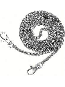 优质铁质替换包链 - 多功能 DIY 斜挎包带，适用于手提包制作 | 防锈防褪色金属肩带，带扣（金色/银色）