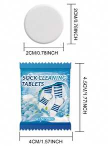 1pc/20pcs Sock Cleaning Sheets, Wash Socks, Remove Yellow Stains And Dirt, Softening And Cleaning, Multi-Functional Cleaning Sheets (Sock Cleaning Sheets Contain Sodium Bicarbonate And Citric Acid. It Can Clean Thoroughly And Prevent Permanent Stains; Strong Stain And Dirt Removal Performance.) - Multicolor - View 10