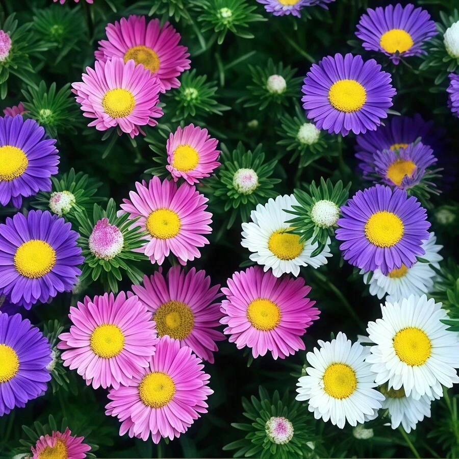 120 Pieces Of Callistephus Single Petal Variants, Mixed Color Seeds. Amazing Home Garden Flowers, Non-GMO Heirloom Garden, Dense Blooms, Suitable For Garden Or Pot, Easy To Grow, Great Garden Gift
