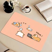 Manteles individuales de piel de imitación con patrones de animales lindos, impermeables y resistentes al aceite, fáciles de limpiar, para mesa de comedor, platos, tazones y tazas