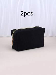 1/2pcs Large Capacity Corduroy Pencil Pouch, Simple Solid Color Pencil Pouch, Essential Supplies For Student Stationery Storage.,Pencil Case,Pencil Pouch,School Bag - Multicolor - View 22