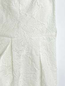 欧美时尚气质圆领短袖连衣裙白色连衣裙优雅爆款女装夏季新款纯色优雅休闲全腰大摆中长款女装 - 白色 - 查看 6