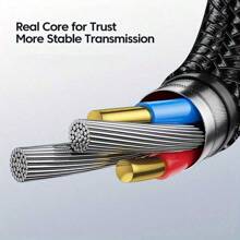 1pc 3-IN-1 Fast Cables, Compatible With IPhone, Type-C Phones, Android Phones. Nylon Braided USB Charging Cable, Universal Fast Charge USB To Lightning/Type-C/Micro USB Connector Cord, Data Transmission Compatible With IPhone, Compatible With Samsung, Fast Charging Usb Data Cable Usb Fast Multiple Charging Cable Colorful Type C Micro Charger Cable MFi Certified