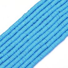 6mm 1/5/10 Strand Flat Round Polymer Clay Beads, Multicolor Loose Spacer Polymer Clay Beads For Jewelry Making, DIY Handmade Bracelet Necklace Jewelry Making Craft Supplies, Soft Clay Material, Art & Craft Beading Supplies