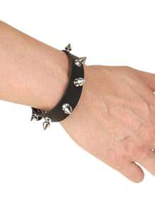 Xiacheng 1/3pcs Punk Rock Studded Bracelet Set, Goth Spiked PU Leather Cuff Bangle, 80s Wristband Bracelets Adjustable For Men Women