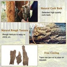 1PC Cork Bark Background, Natural Climbing Accessories For Reptiles Turtle Spider, Bring Nature To Your Pet