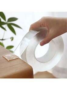 1pc Transparent Double-Sided Tape, Transparent Non-Fading Nano Bubble Glue, Strong Hook Double-Sided Tape