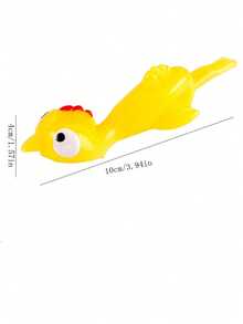 1pc/6pcs/12pcs/50pcs Turkey-Shaped Funny Toy, TPR Sling Shot Chick Novelty Toy Back To School Valentine Day - Yellow - View 4