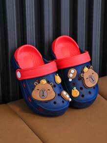 1 par de chanclas de playa de verano para niños, sandalias antideslizantes para niños y niñas, diseño ligero y transpirable, apropiadas para el verano