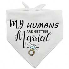 訂婚禮物-寵物頸巾,婚禮照片攝影道具,寵物圍巾,狗頸巾訂婚宣布,寵物配件