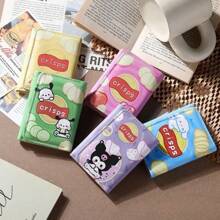 Kuromi Pachacuca Cute & Quirky Potato Chip Design Tri-Fold Wallet, Women's Small Coin Purse Card Holder
