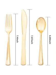 150-teiliges Besteckset - 50 Gabeln, 50 Messer, 50 Löffel - Essbesteck, Geschirr-Set, geeignet für Essen, Partys, Abendessen, Hochzeiten, Schulbedarf