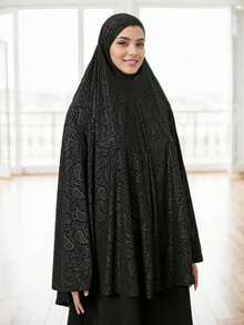 1pc Muslim Women Solid Color Crystal Linen Simple Shawl, Fashionable Versatile Headscarf, Convenient For Outdoor Prayer, Sun Protection, Breathable Niqab - Head Scarf - View 15