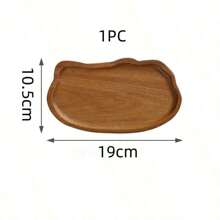 1/2pcs Wood Serving Tray, Wooden Fruit Plate, Solid Wood Dessert Plate, Multi-Functional Snack Dish, Decorative Food Tray, Washable Serving Platter, Coffee Cup Tray, Tea Cup Tray, Cheese Board For Home, Innovative Bread Tray, Room Decoration, Kitchen Decoration, Service TraySuitable For Family Gatherings, Friends Party Tray And Christmas Gatherings