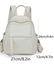 Mochila de mujer de color contrastante, de gran capacidad y versátil, informal, ligera y adecuada para viajes y estudiantes universitarios (consultar detalles de color)