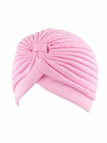 1 Stück Damen Einfarbige weiche Turban Mütze, bequem und atmungsaktiv, geeignet für den täglichen Gebrauch