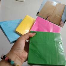 1 stuk kleine tissue servetten, uitgevouwen afmetingen 25*25 cm [gevouwen afmetingen 12,5*12,5 cm], wegwerp feestartikelen, effen roze, groene, blauwe tissue papieren servetten, enkellaags bedrukt enkelzijdig papieren servet