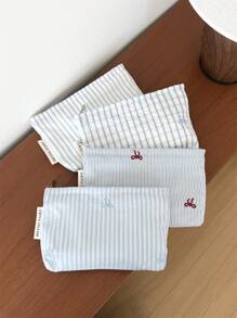 Draagbare make-uptas | Cosmeticatas | Reistas | Grote cosmetische make-uptas met strip voor meisjes | Leuke opbergtas | Cadeaus voor tienermeisjes | Zomerse make-uptas voor vrouwen | Cosmetische tas in Franse stijl | Vintage make-up organizer | Reistoilettas voor make-upkwasten, huidverzorging en gelnagellak - Perfect cadeau voor meisjes, vriendinnen, verjaardagen, bruiloften, feesten en Moederdag, Make-upbenodigdheden, Make-uptools, Opbergtas | Reisbenodigdheden