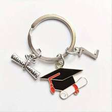 Llavero colgante de aleación de graduación de doctorado, regalo de graduación de bachiller, regalo de último año de secundaria, accesorio de coche, dije para bolso, recuerdo escolar