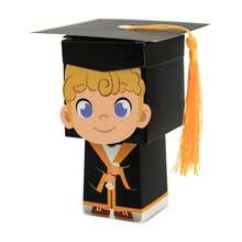 5/10/30 piezas Cajas de regalo para fiesta de graduación DIY, cajas con forma de birrete de graduación, cajas para dulces, cajas de embalaje de regalos para amigos - Multicolor - Ver 7