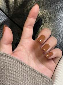 XEIJAYI 1 Stück 15ML Schokoladenbraun Gel Nagellack, haltbarer Gel Nagellack mit hoher Farbsättigung, geeignet für Salon Design und Frauen Nägel