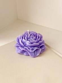 1 pieza Vela con forma de flor, vela estética con forma floral, vela de cera de soja fría, vela hecha a mano minimalista, vela decorativa para el hogar, spa, yoga, decoración de cumpleaños, boda, fiesta, regalo, set de velas, regalo, regalo para mujer, regalo para mejor amiga