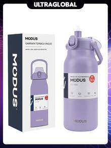 1700ml Stainless Steel Travel  Bottle With Vacuum Insulation White For Coffee Water With Handle Camping And Trail MODUS - 紫色 - 查看 1