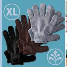 人造丝竹沐浴/淋浴手套，沐浴手套，用于淋浴去角质和内生毛发/死皮去除剂 - 去角质手套磨砂手套（随机颜色）回到学校 - 彩色 - 查看 8