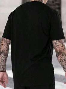 TRUST NO ONE Print Tee Shirt, Tees For Men, Casual Short Sleeve T-Shirt For Summer,Father's Day GiftsMen's Casual Cotton Short Sleeve T-Shirt – Basic Summer Tee For Men (S-XXXL) Cotton , Vintage, Cotton, Cotton Shirts, Graphic Tees, Romwe, Funny T Shirts, Graphic Tees, Western, White Graphic Tees - 黑色 - 查看 2